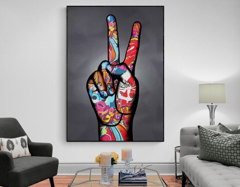Peace Canvas Art - Peace Graffiti Canvas Art - Paints Lab