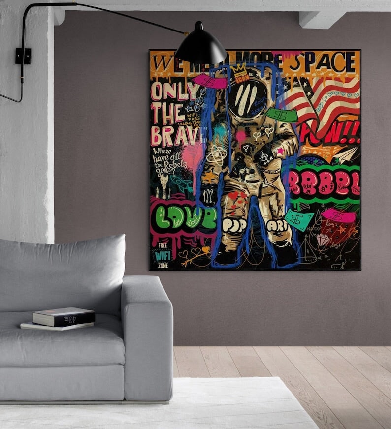 American Astronaut Pop Art Canvas