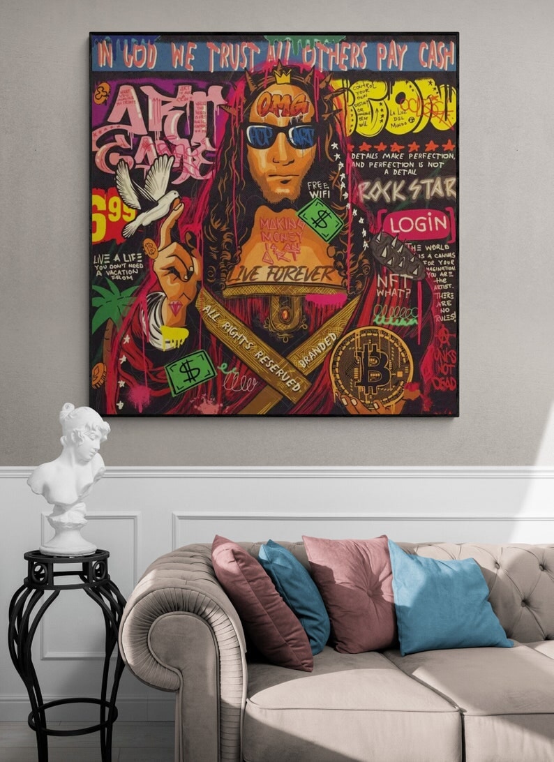 Jesus Save Bitcoin Pop Art Painting - Pop Art Painting - Paints Lab