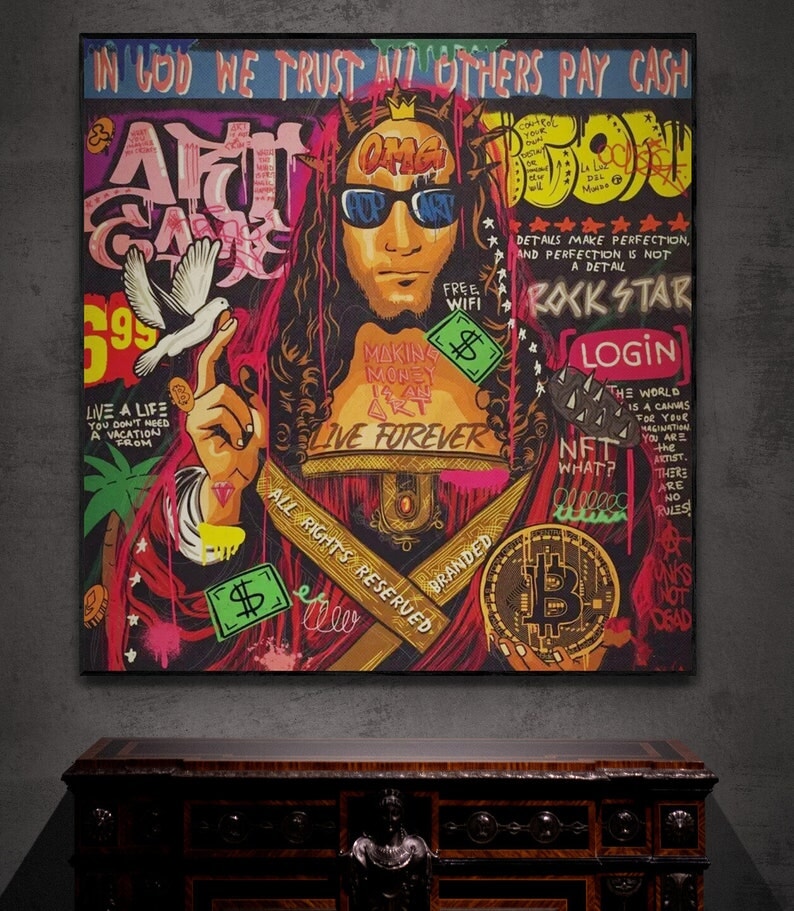 Jesus Save Bitcoin Pop Art Painting