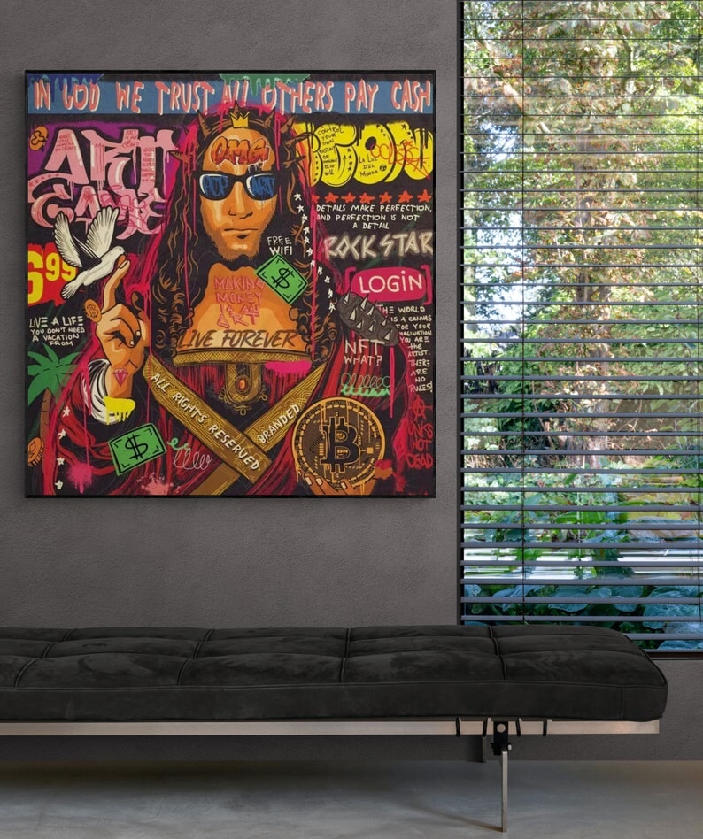 Jesus Save Bitcoin Pop Art Painting