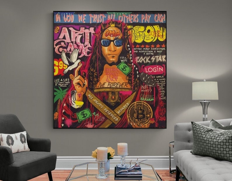 Jesus Save Bitcoin Pop Art Painting - Pop Art Painting - Paints Lab
