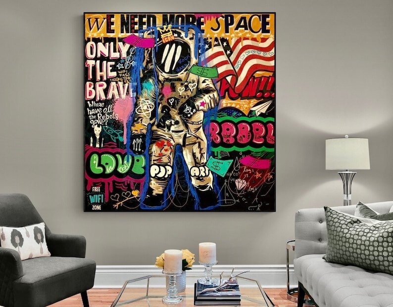 American Astronaut Pop Art Canvas