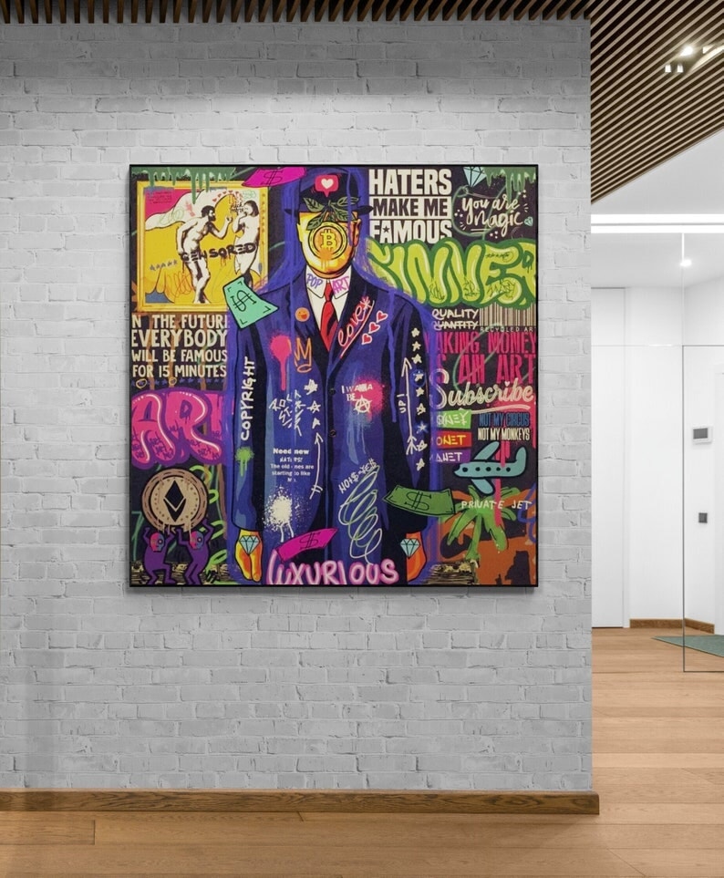 Haters Make Me Famous Wall Art - Famous Abstract Wall Art
