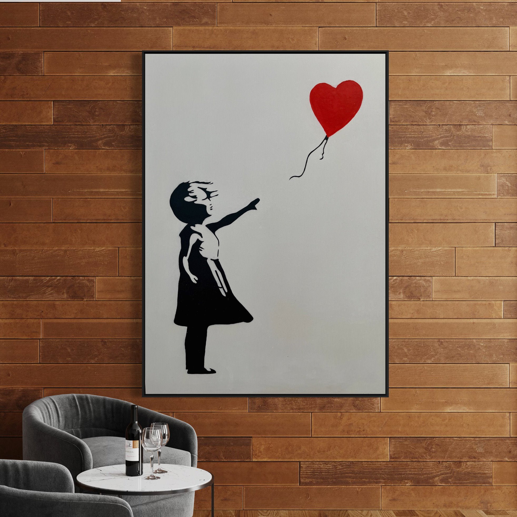 Banksy Balloon Girl Canvas Wall Art 100% Hand Painted Reproduction