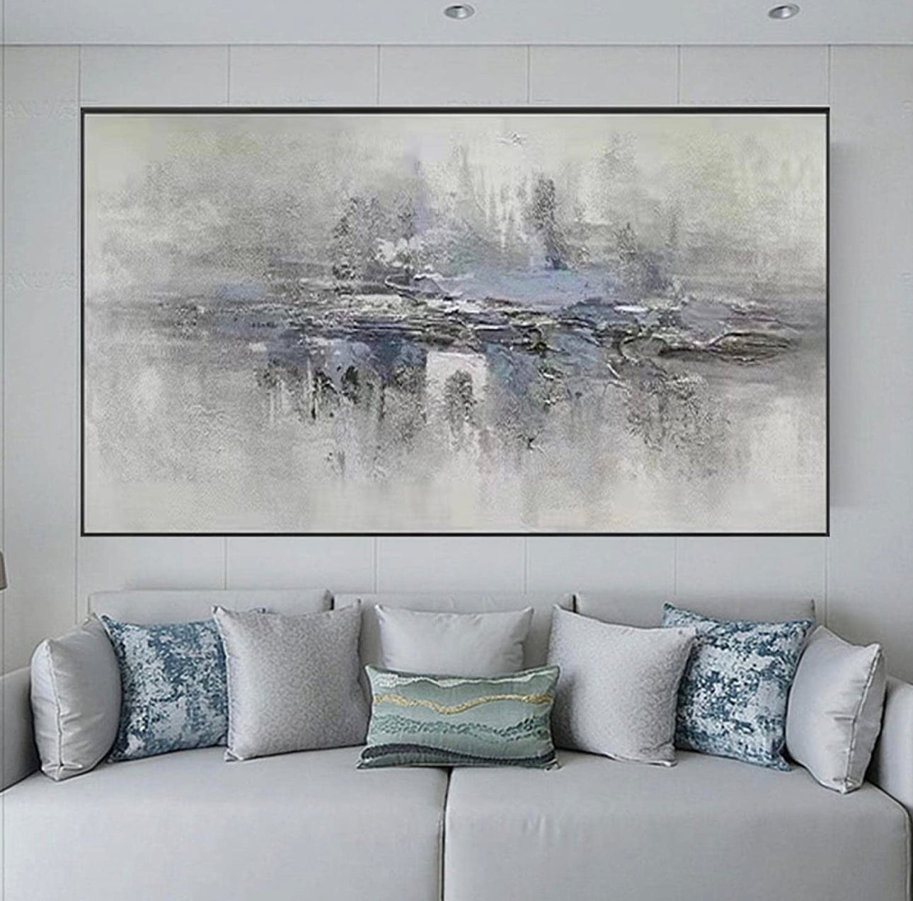 Gray Horizontal Abstract Art