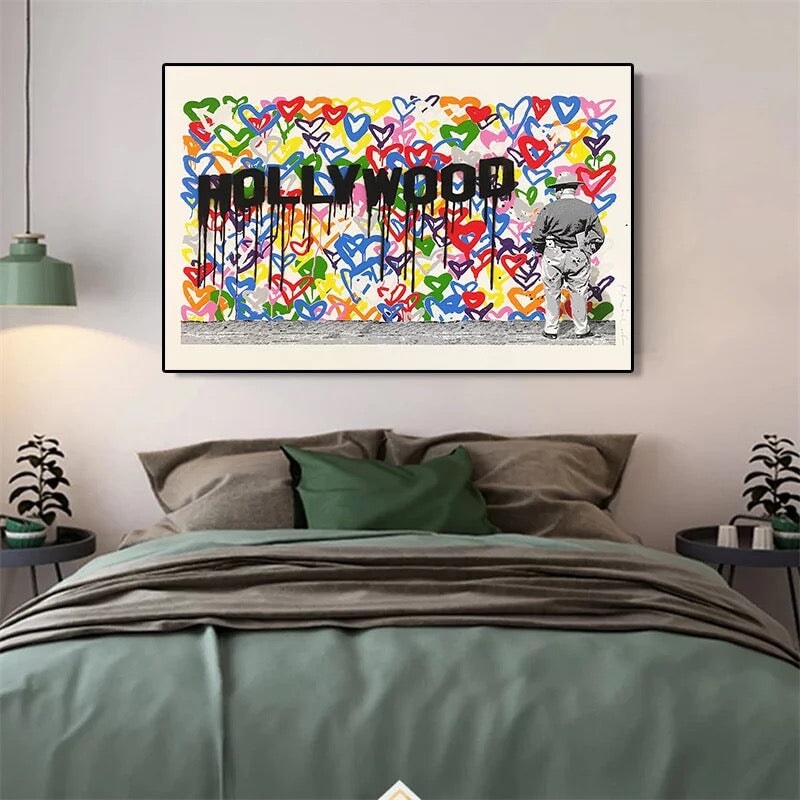 Hollywood Graffiti Wall Art - Graffiti Art Drawings - Paints Lab