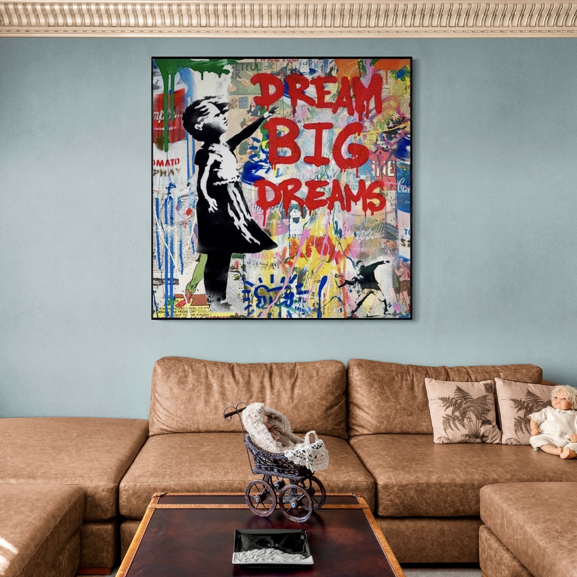 Girl Dream Big Dreams Graffiti Art