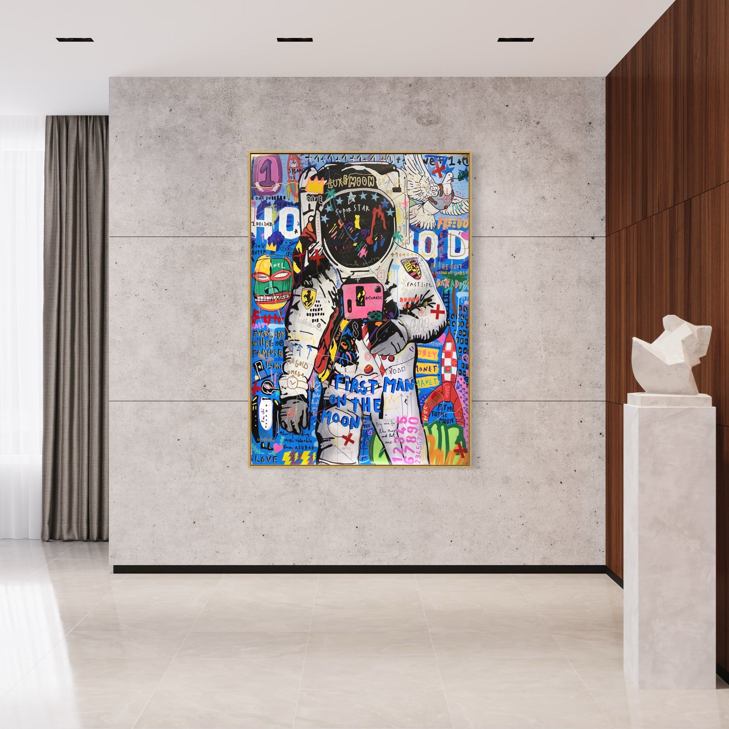 First Man On The Moon Pop Art Painting