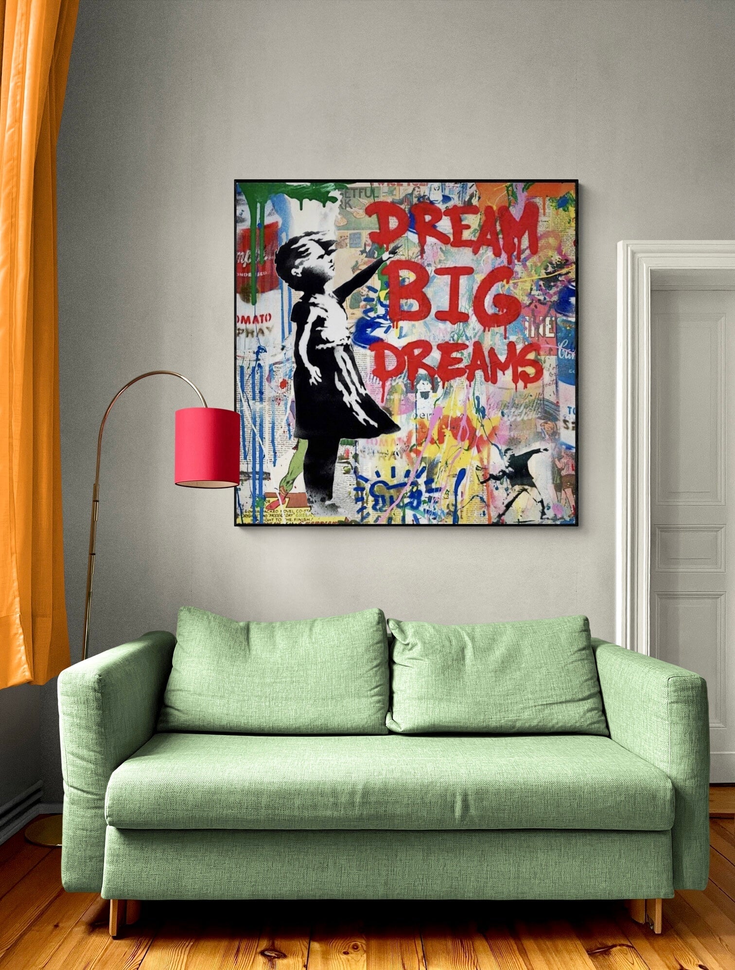 Girl Dream Big Dreams Graffiti Art