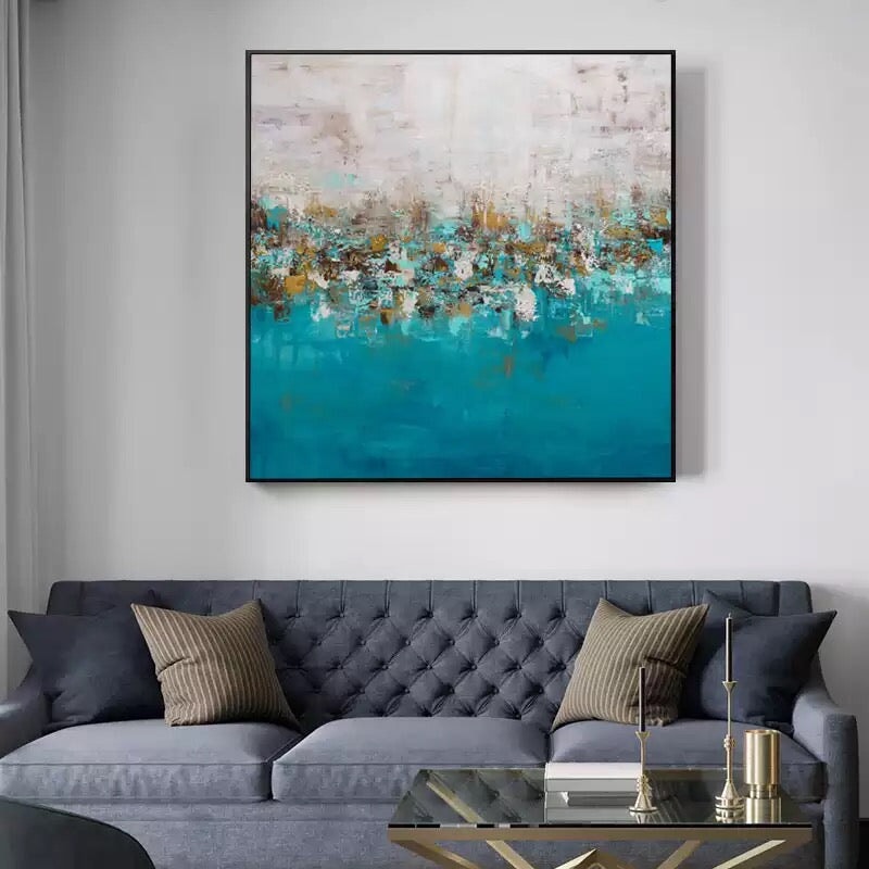 Turquoise Abstract Wall Art
