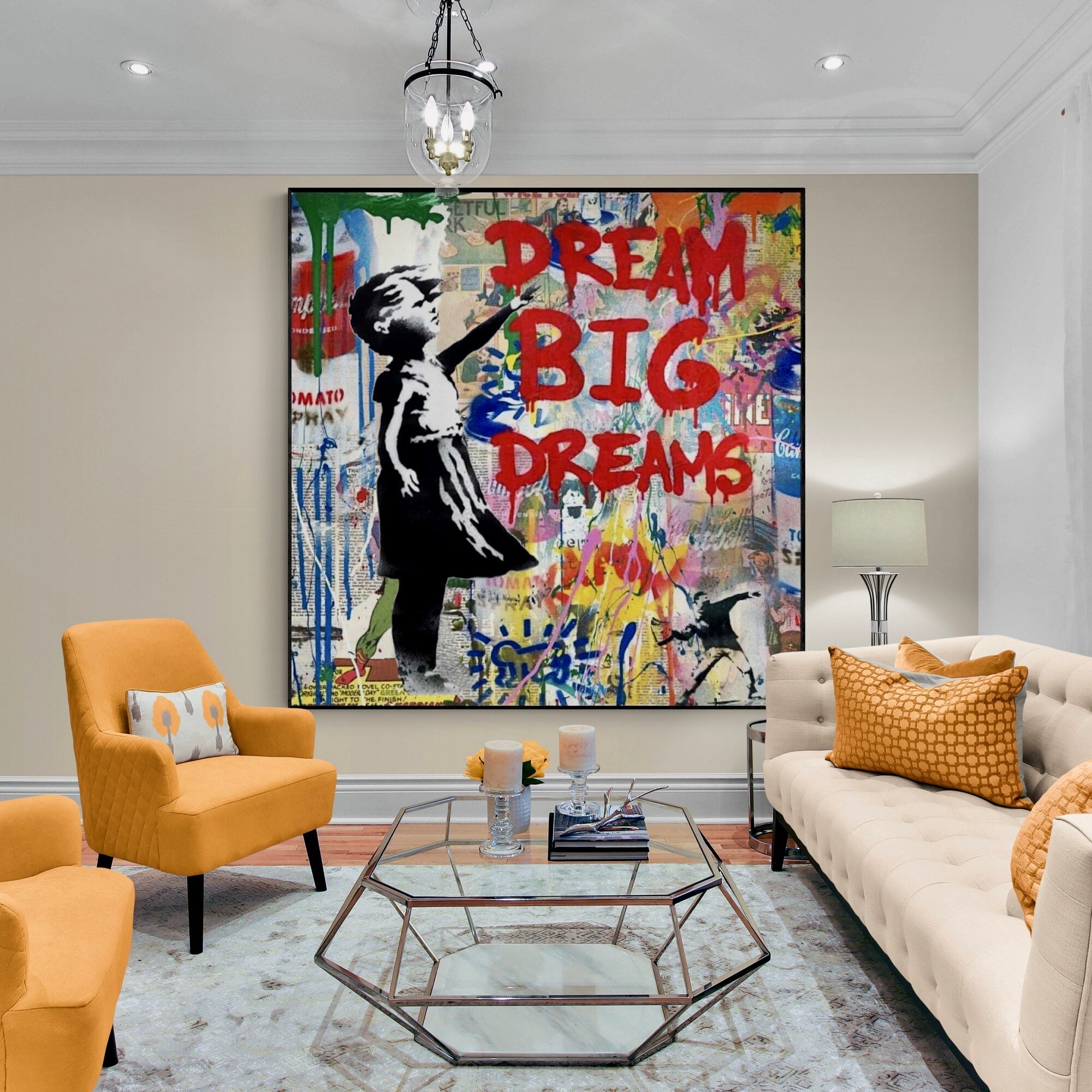 Girl Dream Big Dreams Graffiti Art