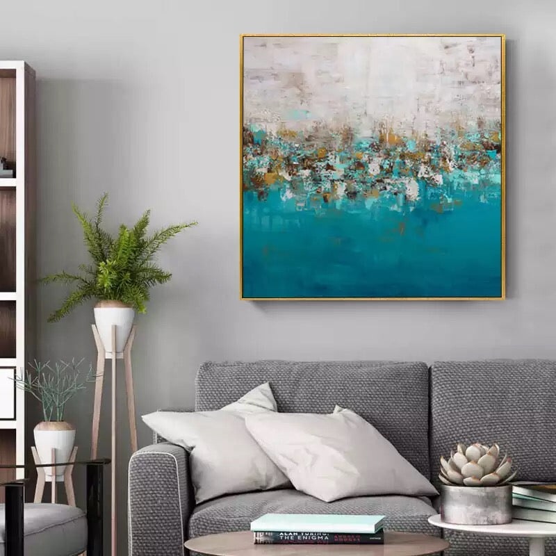 Turquoise Abstract Wall Art