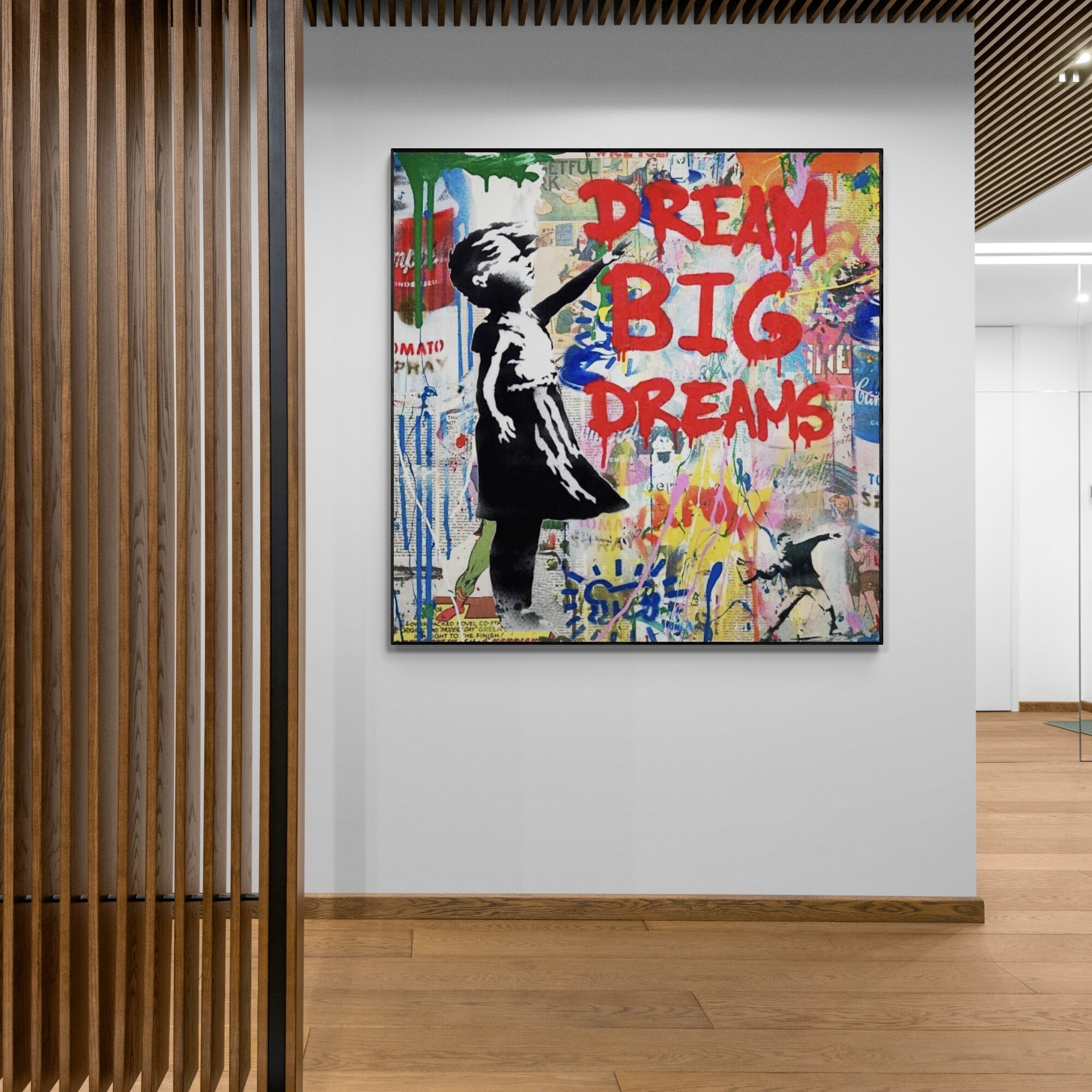 Girl Dream Big Dreams Graffiti Art