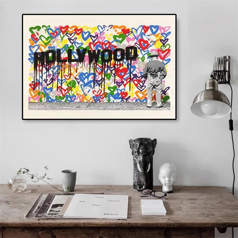 Hollywood Graffiti Wall Art