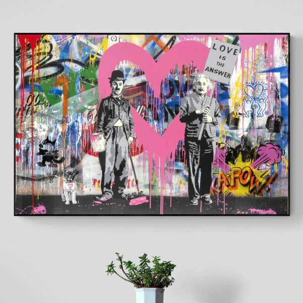Add Color And Character To Your Living Room With Abstract Graffiti Art