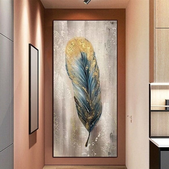 Bird Feather Abstract Wall Art
