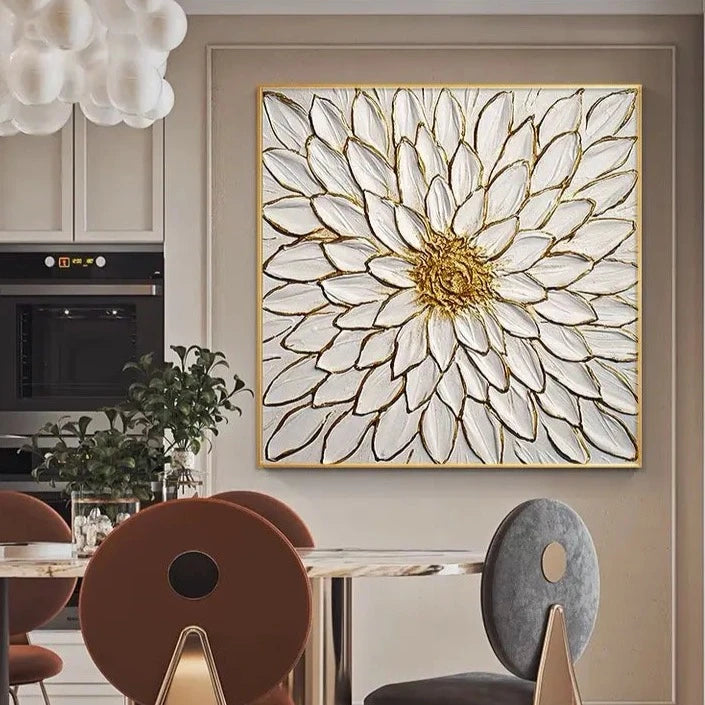 3D Flower Textured Painting