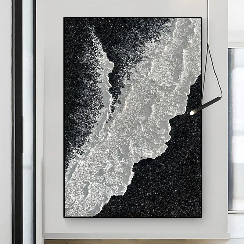 Black Sand Textured Oil Painting