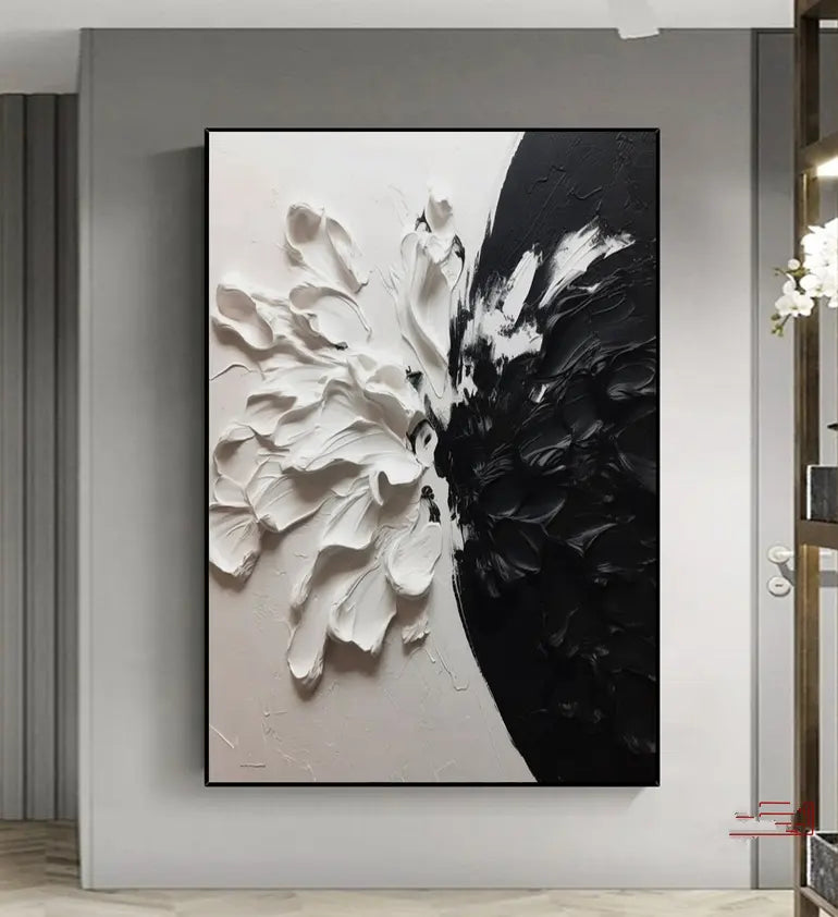 Black & White Texture Oil Painting