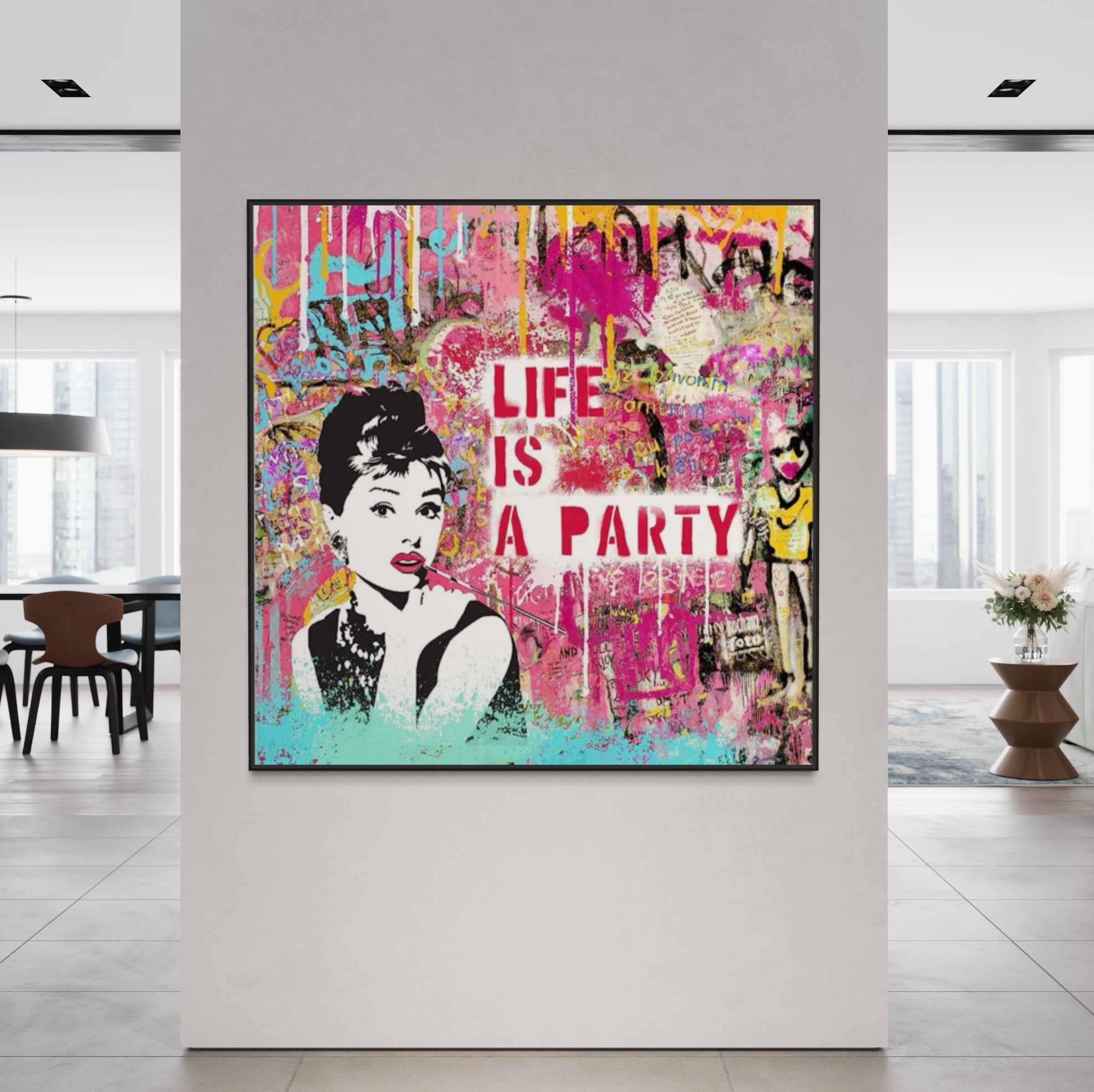 "Life is a Party" Graffiti Art