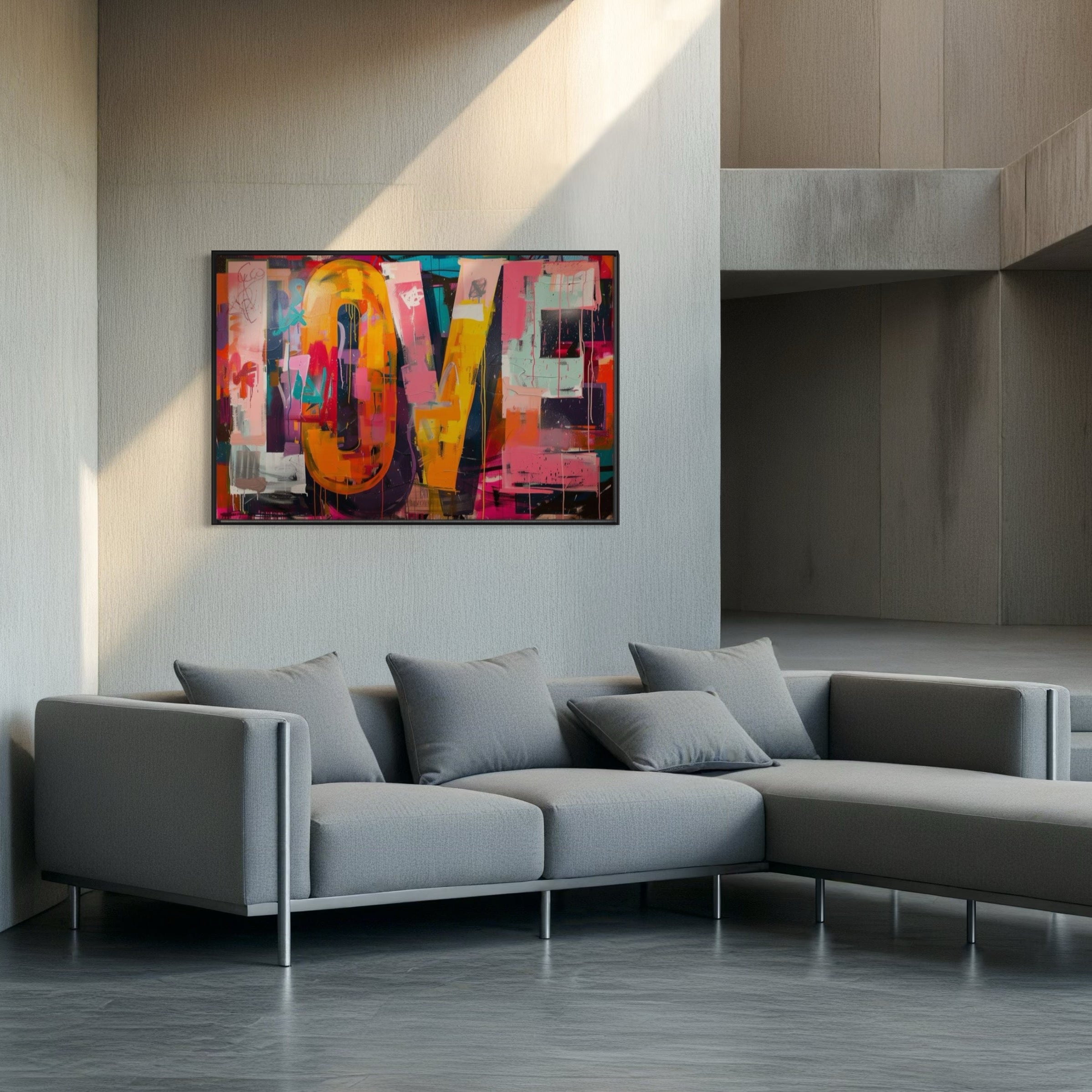 Modern Graffiti Painting "Love"