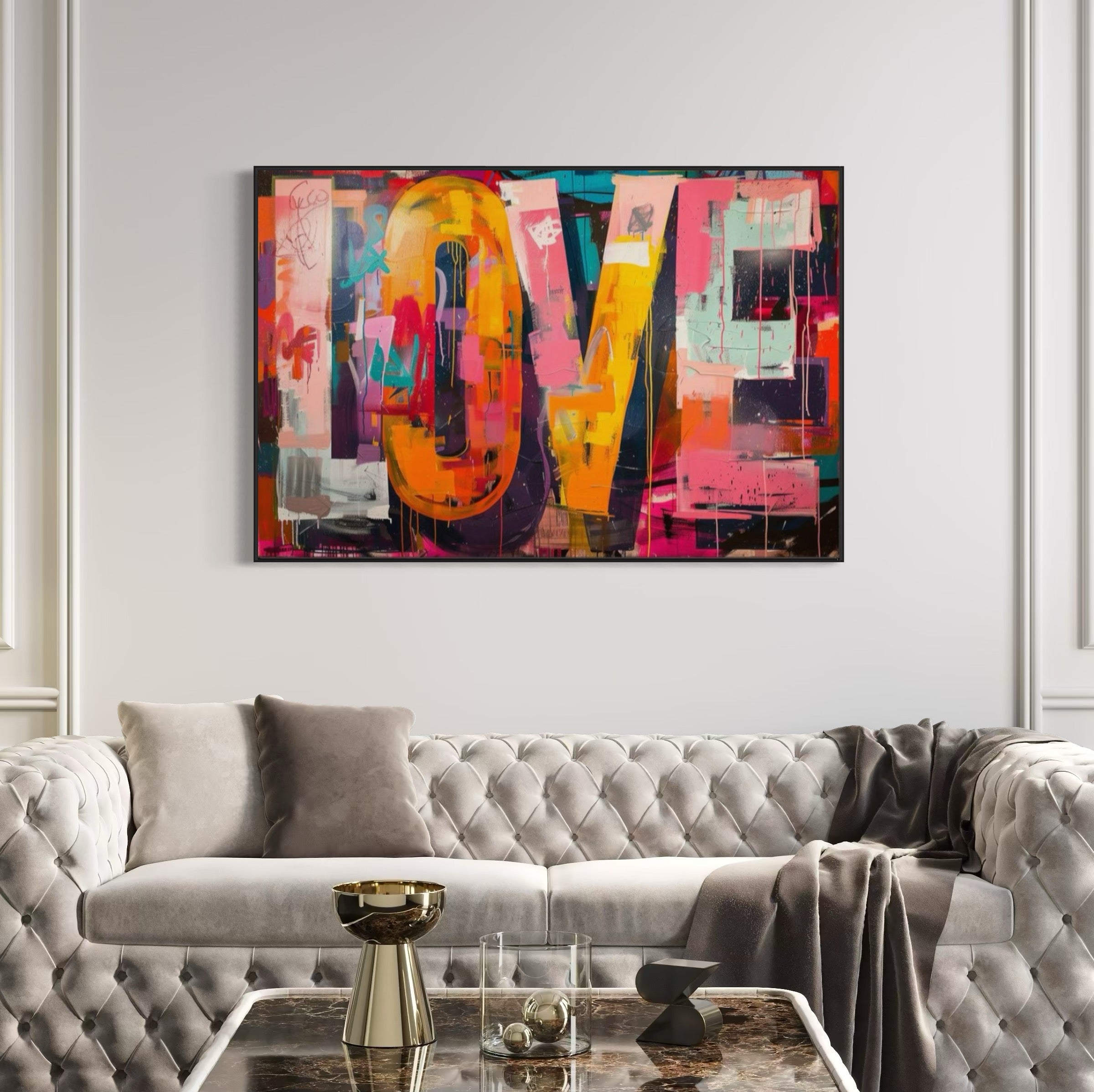 Modern Graffiti Painting "Love"