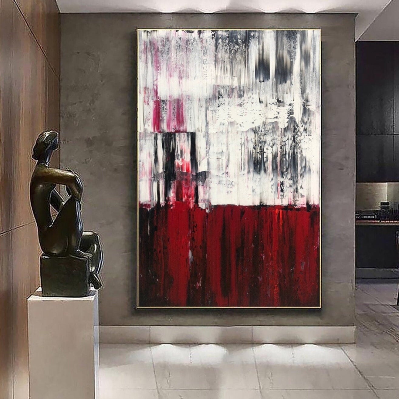 Red Abstract Painting