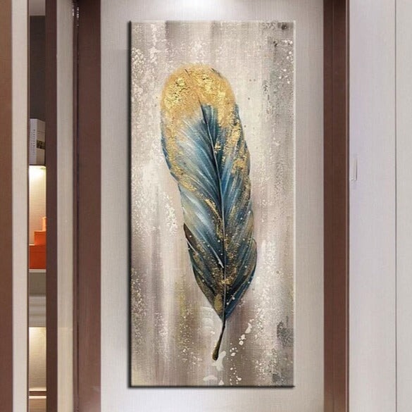 Bird Feather Abstract Wall Art