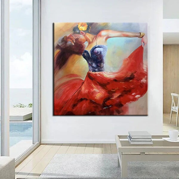 Girl Dancing Abstract Wall Art