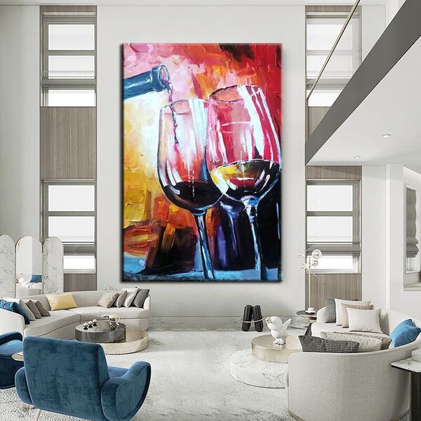 Wine discount room art