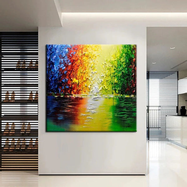 Colorful Forest Abstract Wall Art