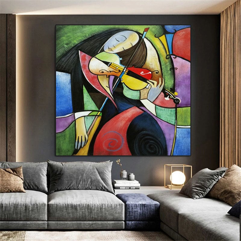 Musician Abstract Painting - Musician Abstract Wall Art