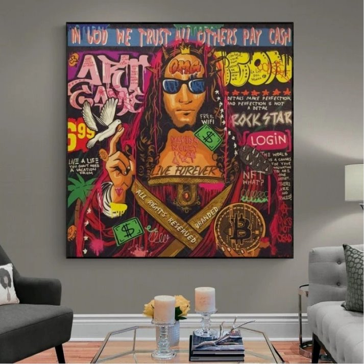 Jesus Save Bitcoin Pop Art Painting - Pop Art Painting - Paints Lab