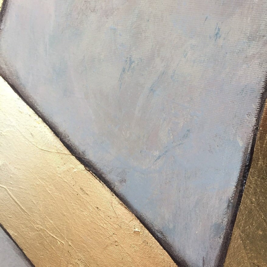 Abstract Gold Leaf Painting