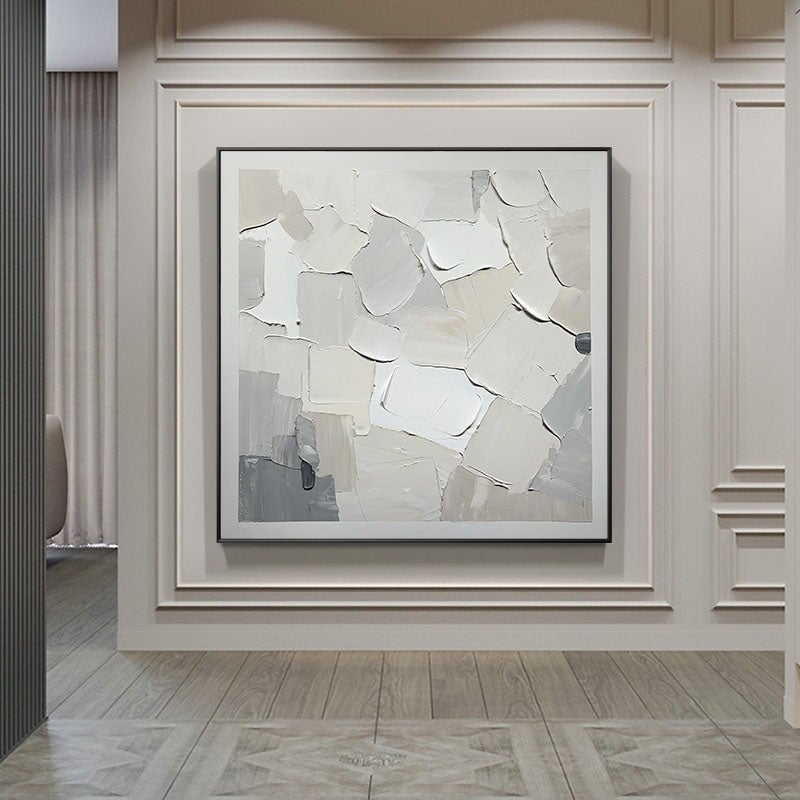 Gray/White Abstract Wall Art