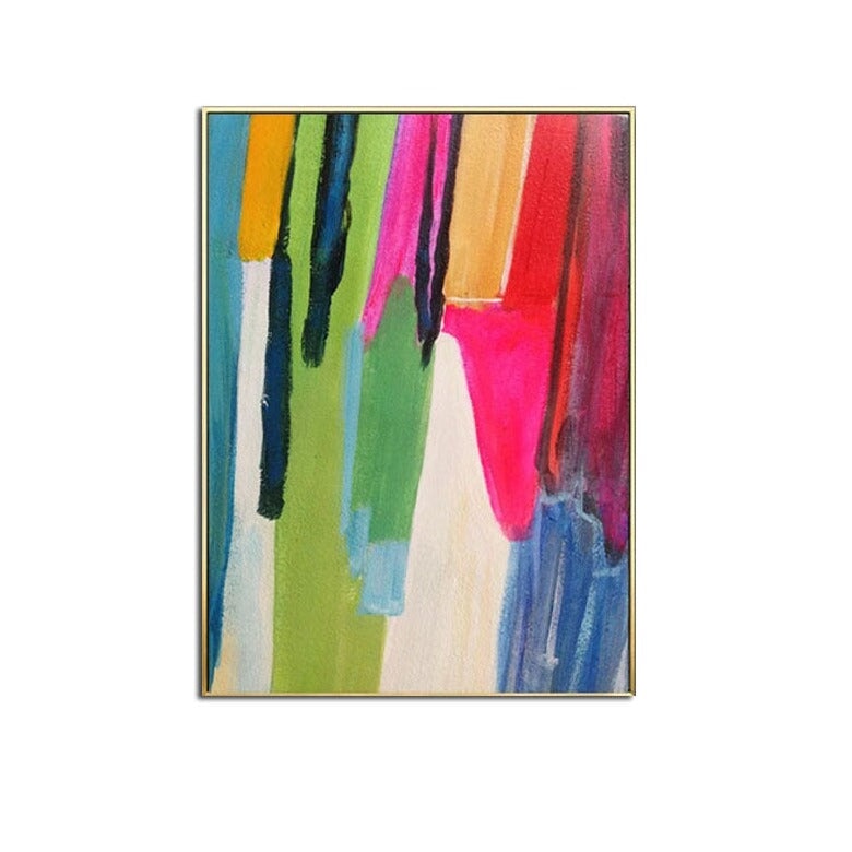 Colorful Stripes Abstract Wall Art