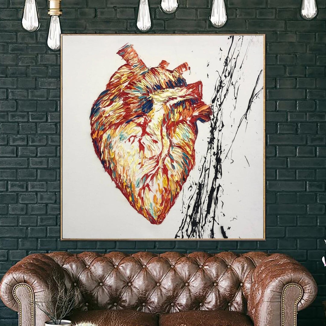 Abstract Heart Painting