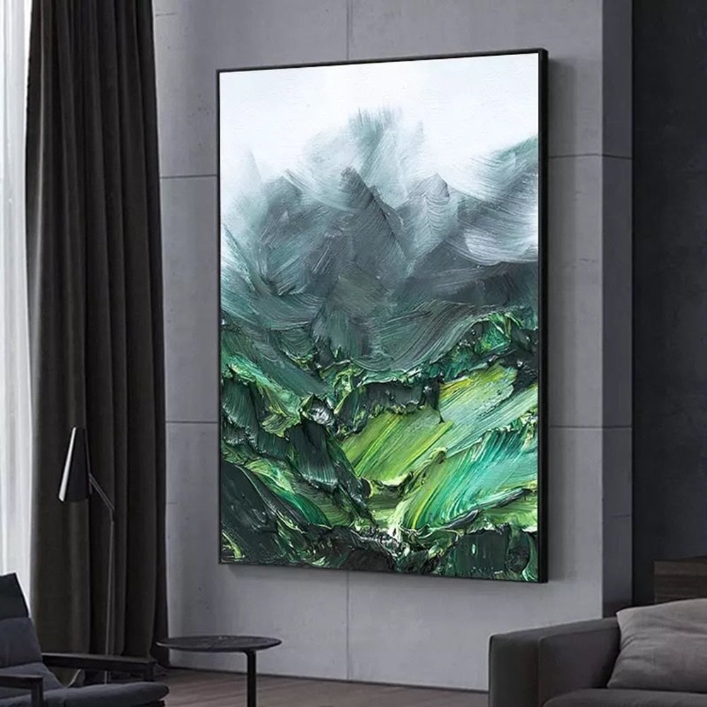 Abstract Painting "Green Mountain"