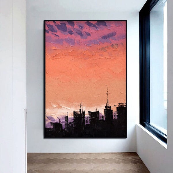 Sunset In The City Abstract Art