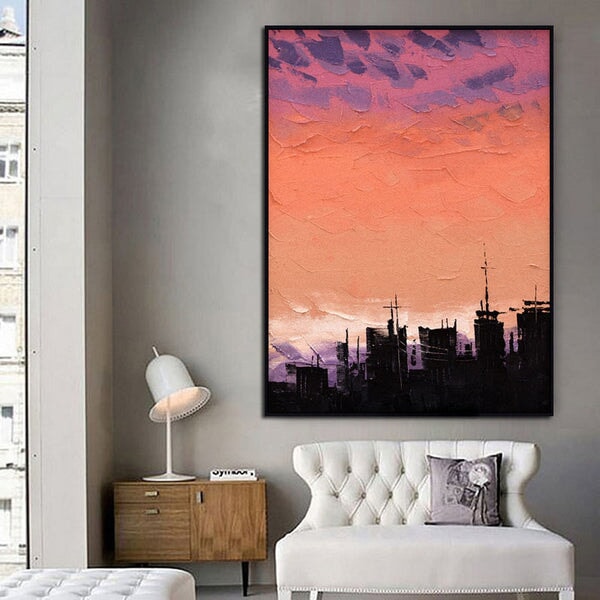 Sunset In The City Abstract Art