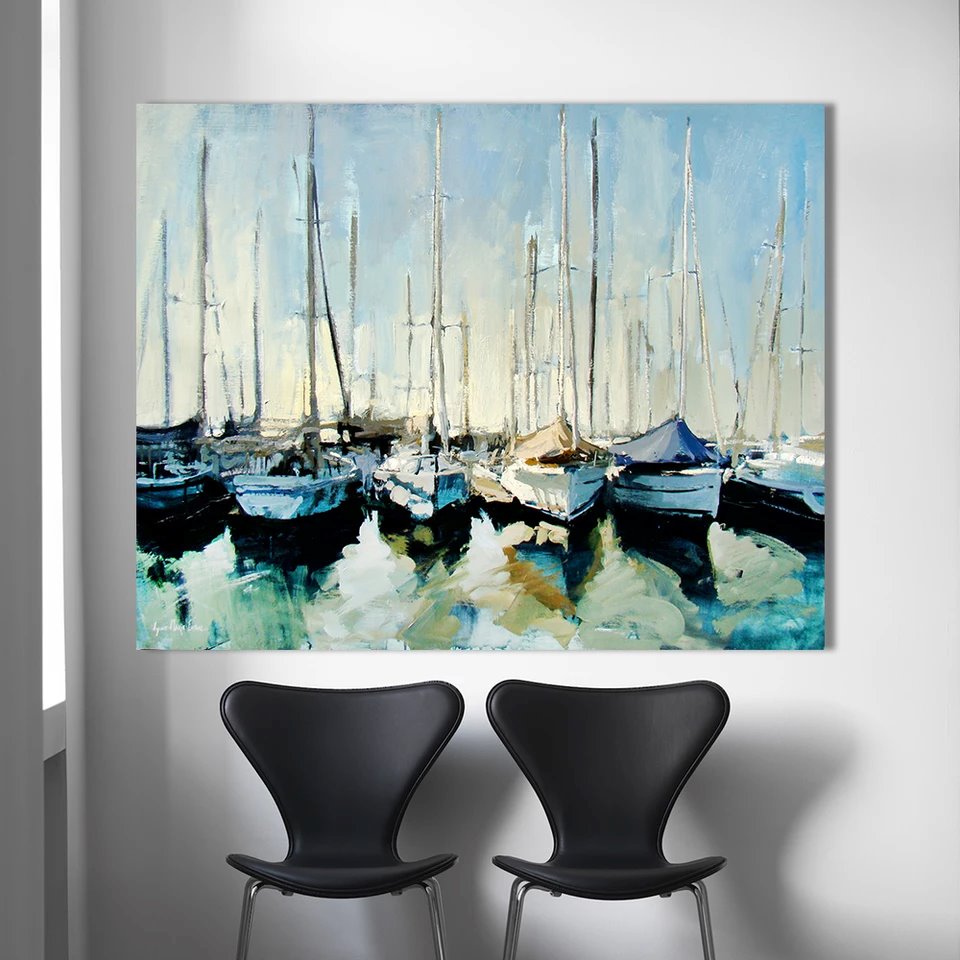 Boats Abstract Wall Art - Boats Abstract Wall Art Painting