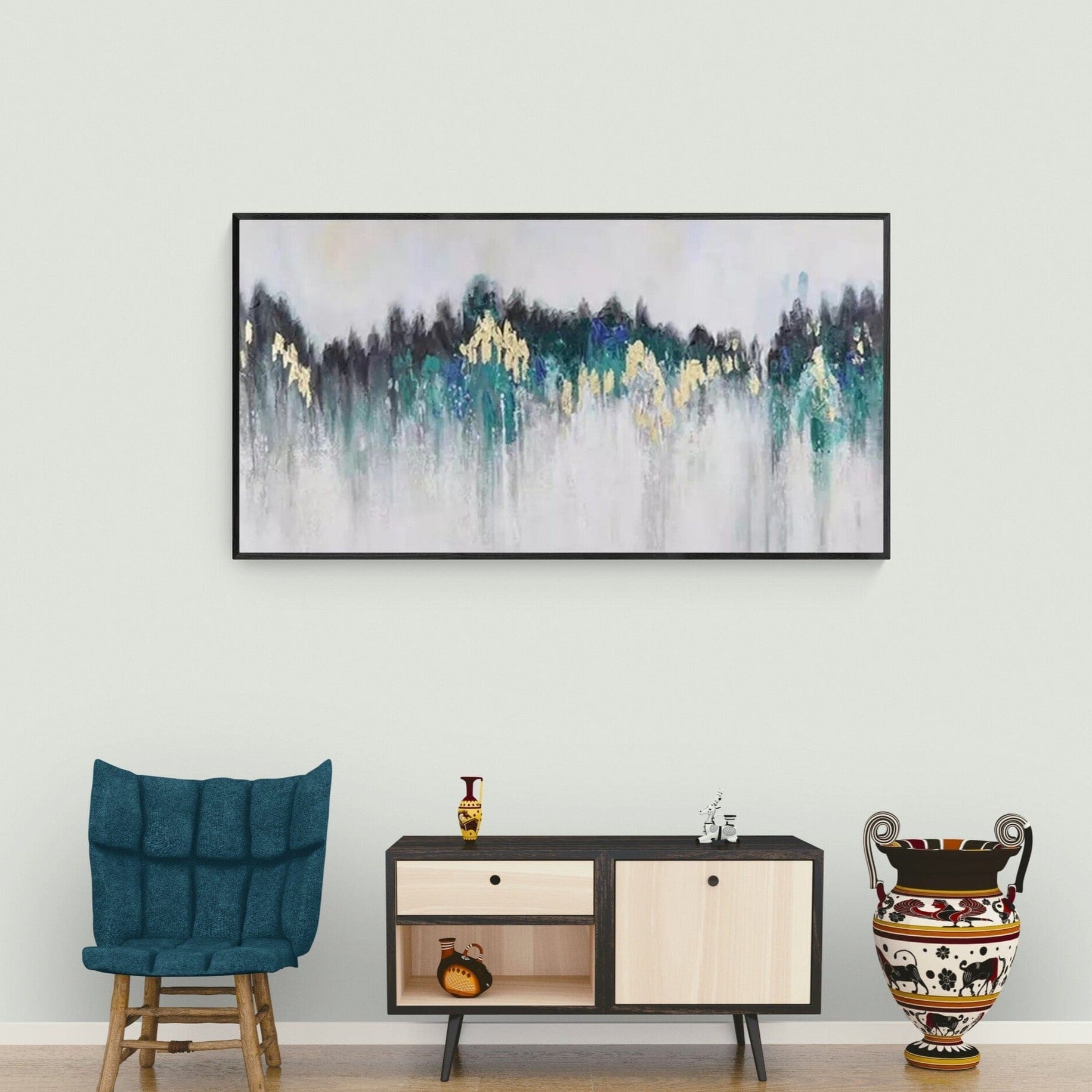 "Iceberg" Abstract Wall Art - Abstract Canvas Art -Paints Lab