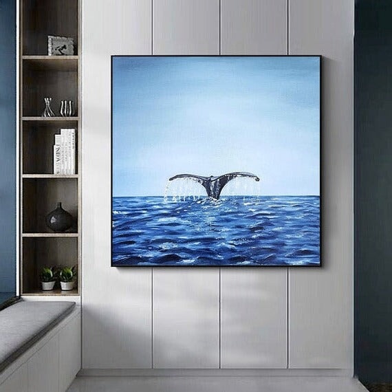 Whale Tail Abstract Wall Art