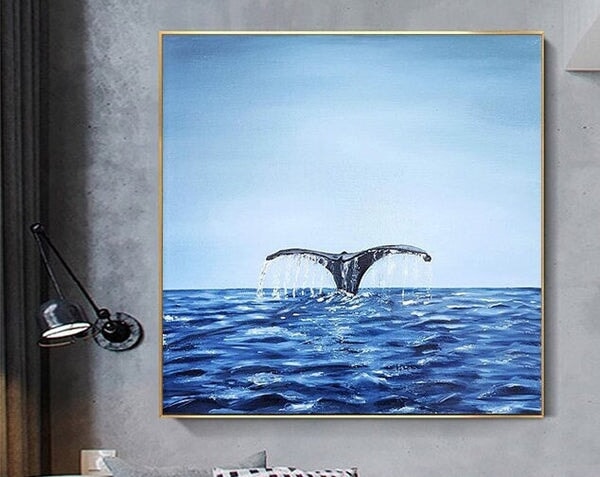 Whale Tail Abstract Wall Art