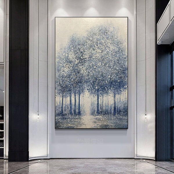 Gray Tree Abstract Wall Art