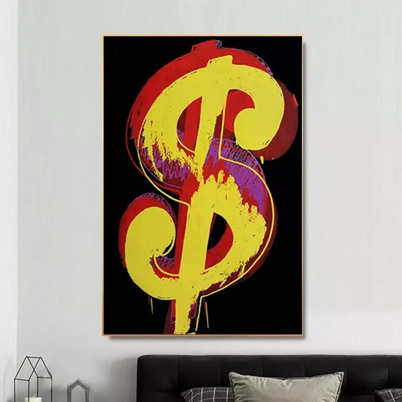 Dollar Sign | Dollar Sign | Modern Wall Art | Cool Paintings | Paints Lab