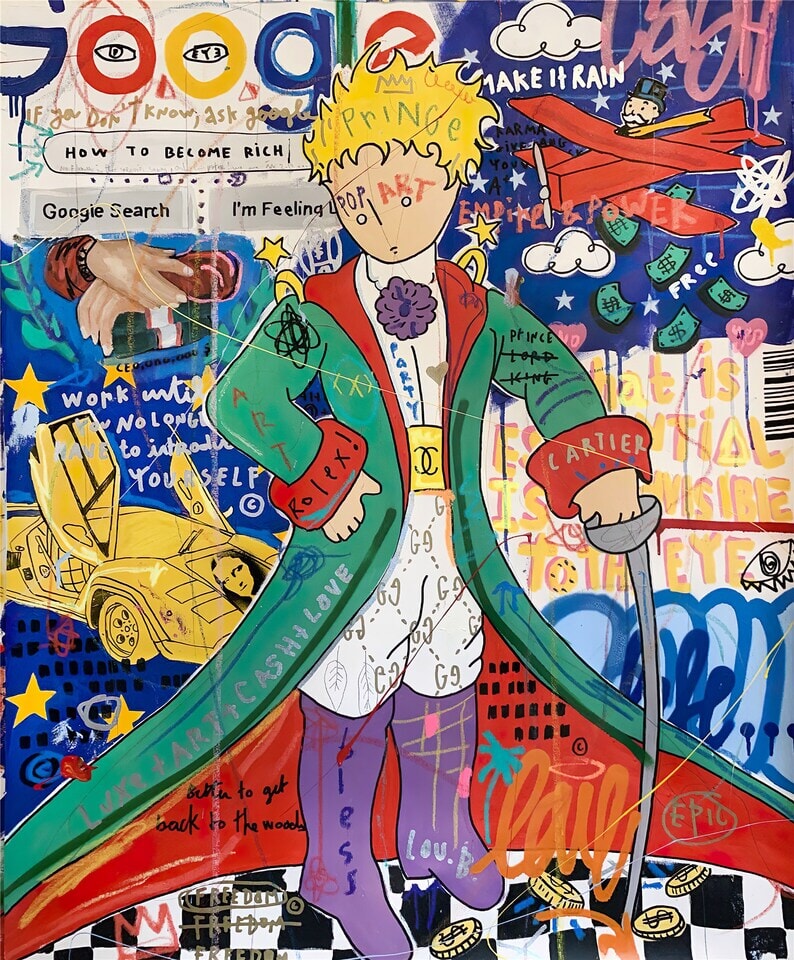 The Little Prince Graffiti Wall Art - The Little Prince Wall Art
