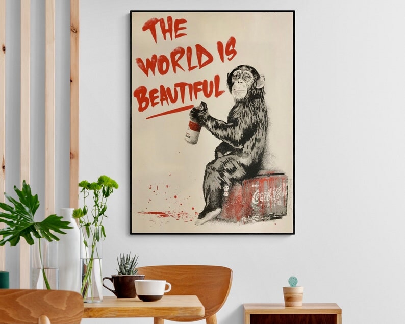 Funny Monkey "The World is Beautiful"