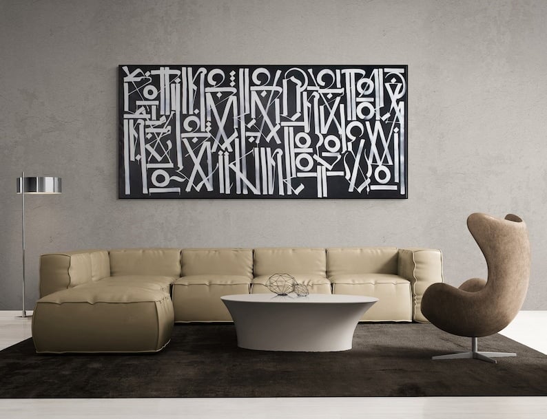 Horizontal Calligraffiti Wall Art - Horizontal Calligraffiti Art 